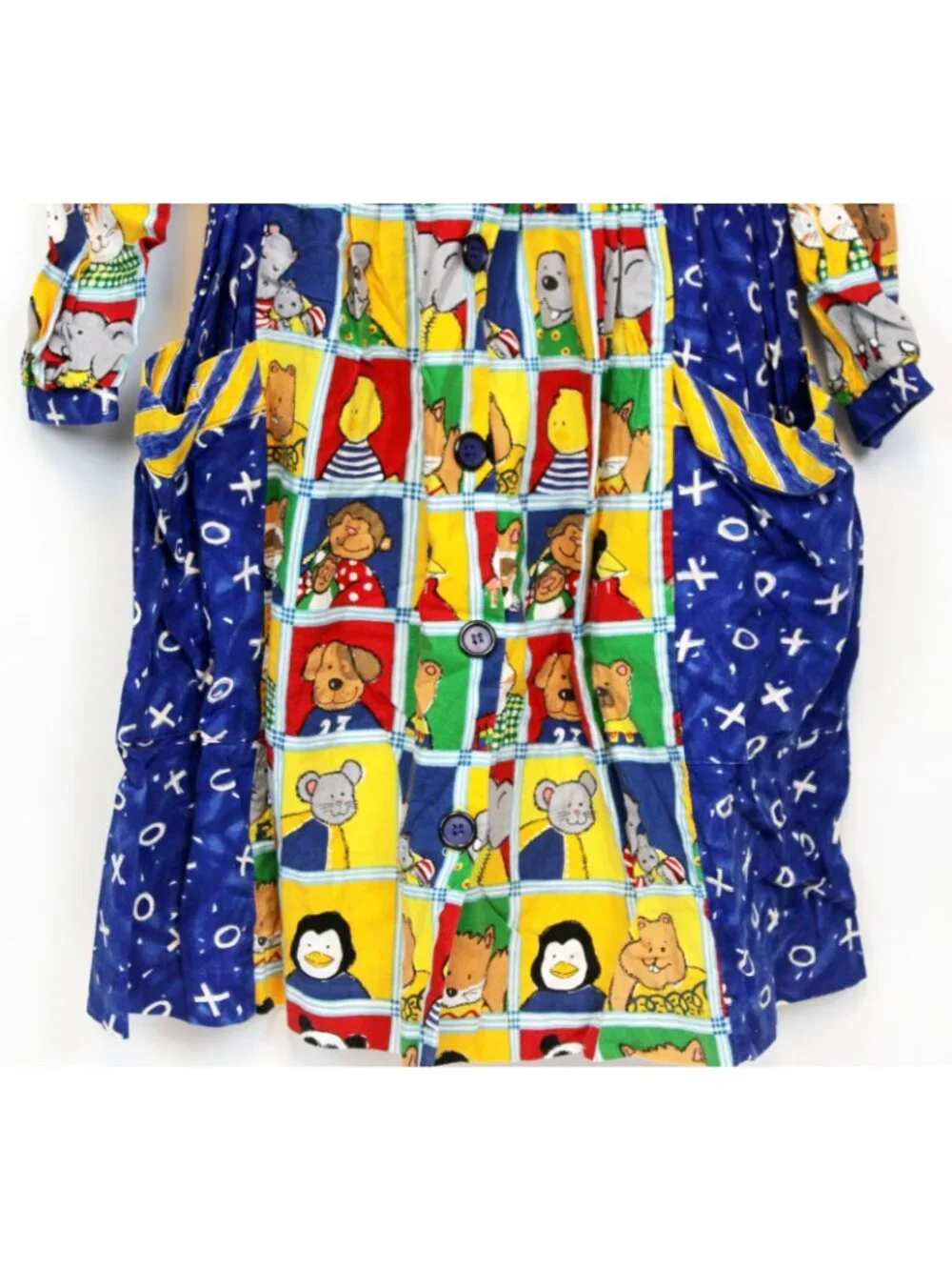 Chicken Noodle ABC School Dress sz 6 Yearbook Photo Animal Retro Fun Kindergarte